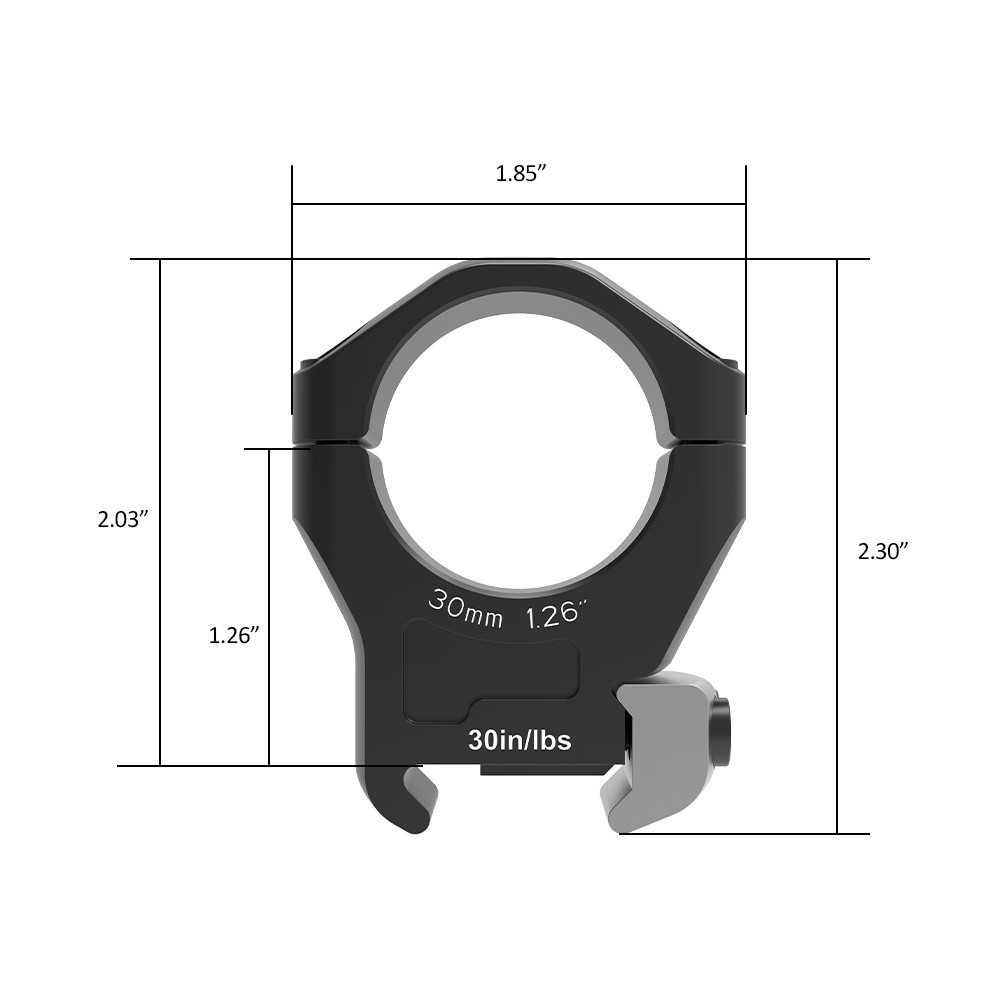 30mm Med (32mm) Arken Halo Ti Precision Matched Scope Rings - Image 2